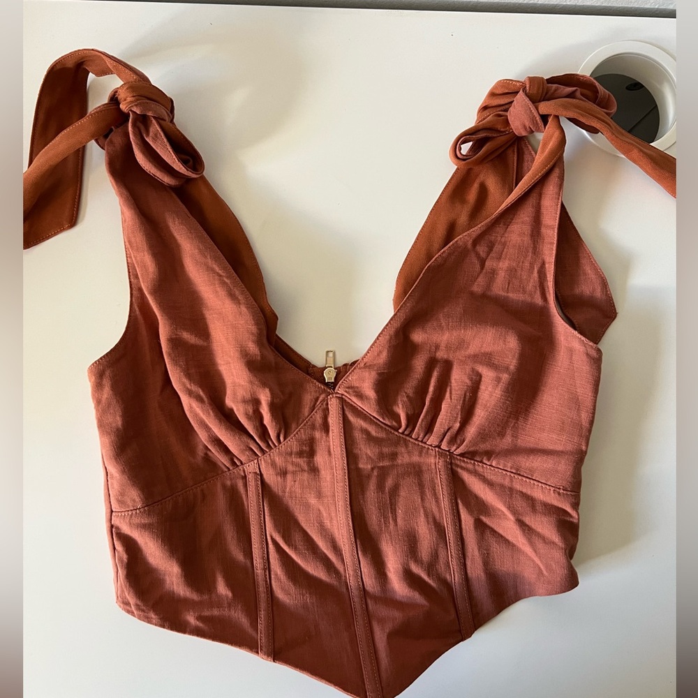 Women’s rust corset top